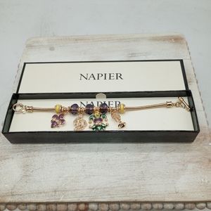 Napier Mardi Gras Charm Bracelet.